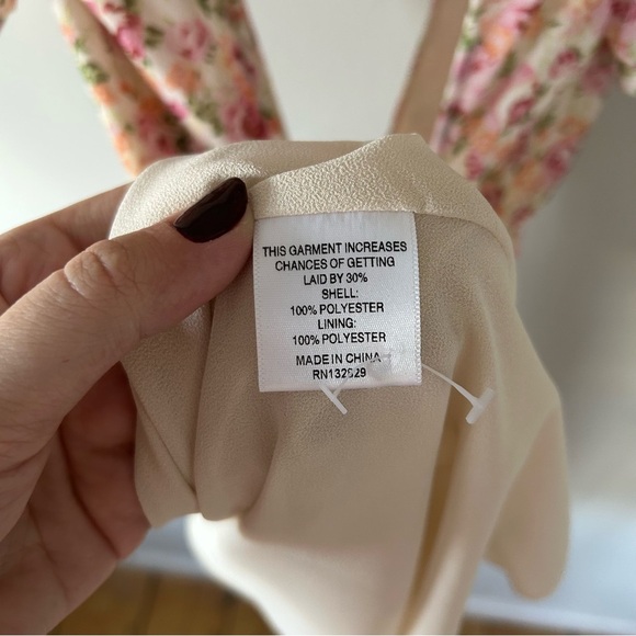 LPA Cutout Floral Wrap Dress Size M - Picture 6 of 6